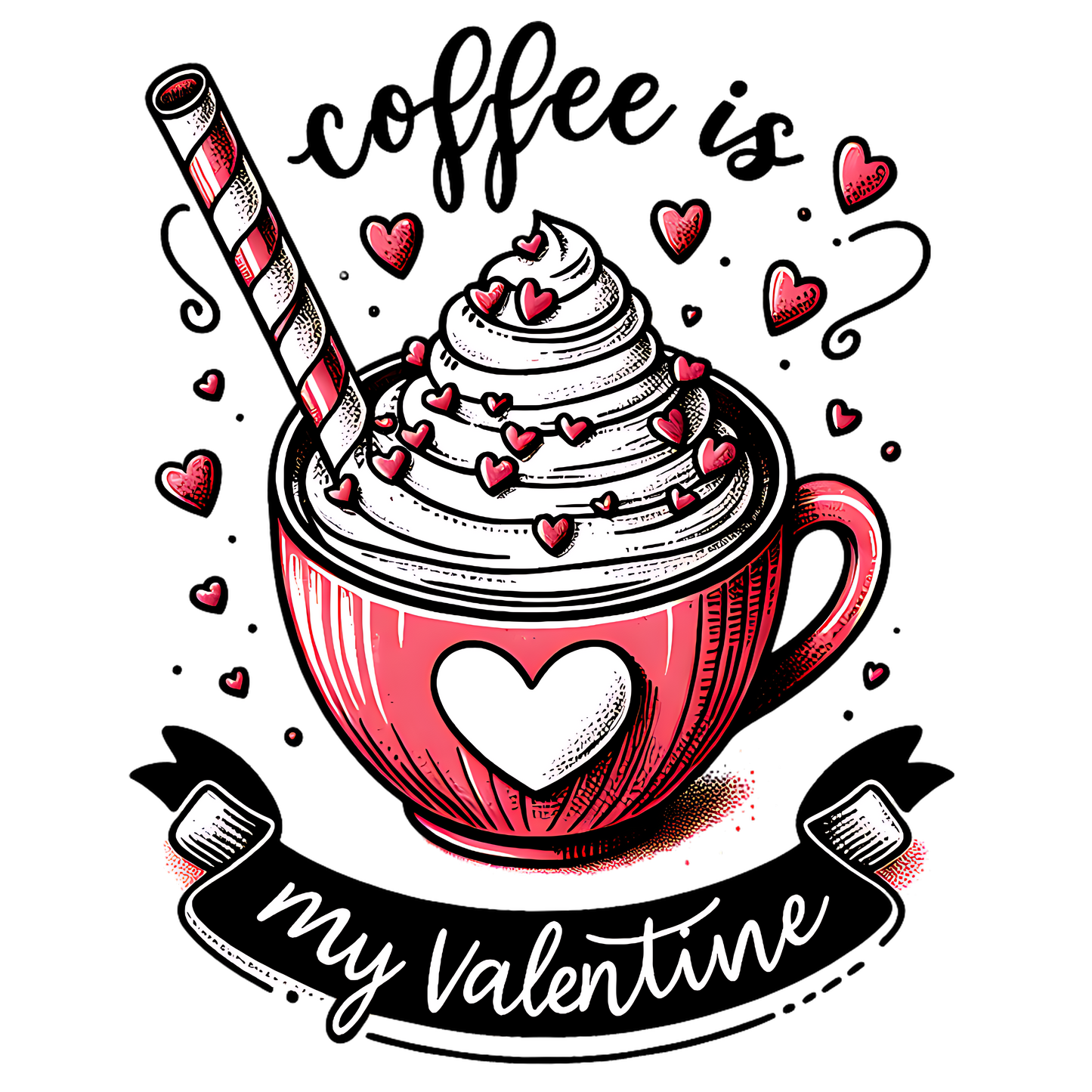 Coffee is my Valentine DTF Transfer
