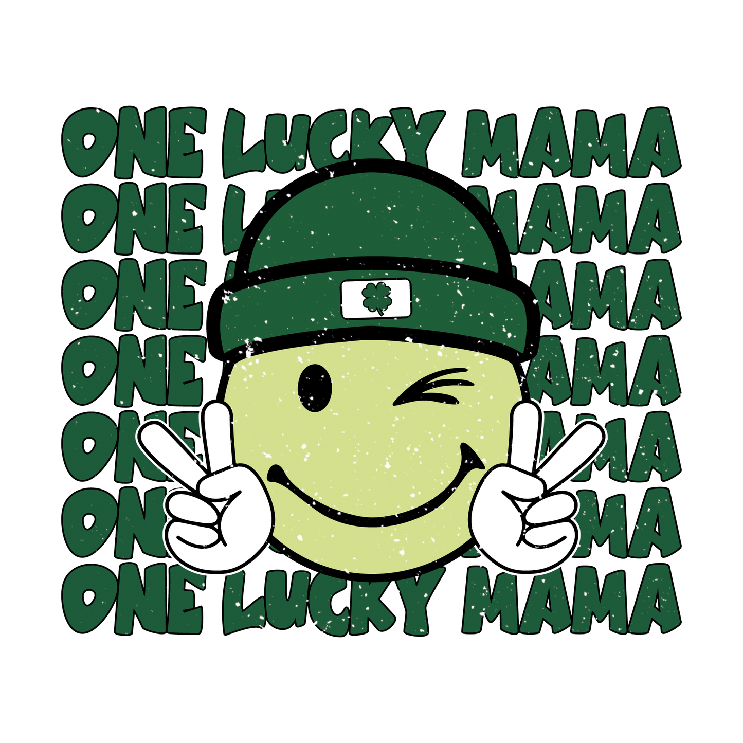 One Lucky Mama DTF Transfer