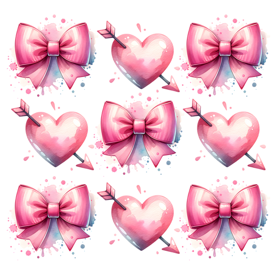 Hearts and Bows DTF Transfer