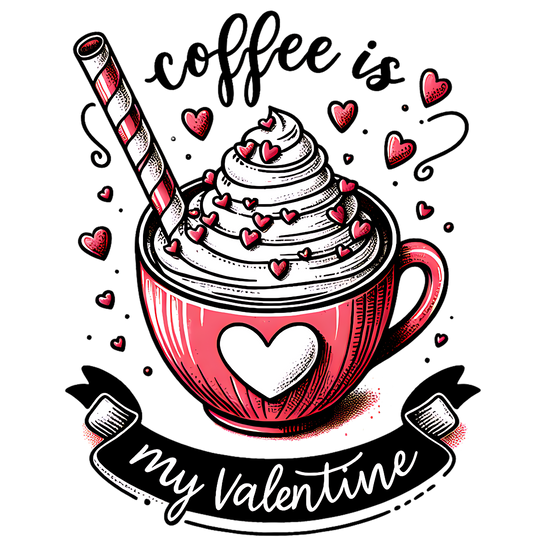 Coffee is my Valentine DTF Transfer