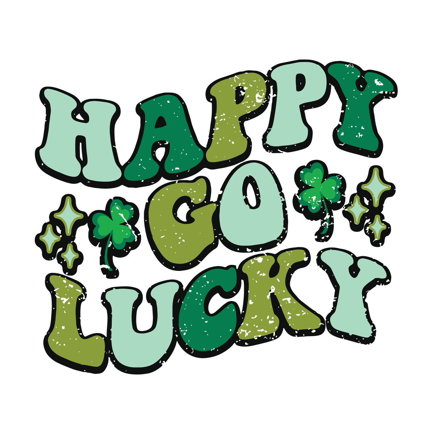 Happy Go Lucky DTF Transfer