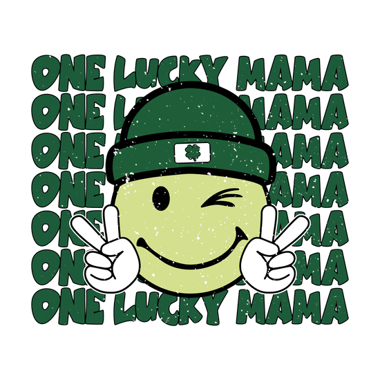 One Lucky Mama DTF Transfer