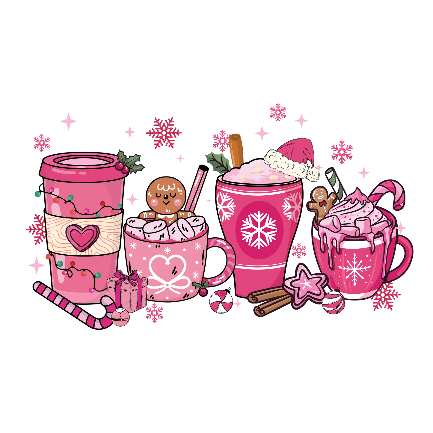 Coffee Christmas DTF Transfer