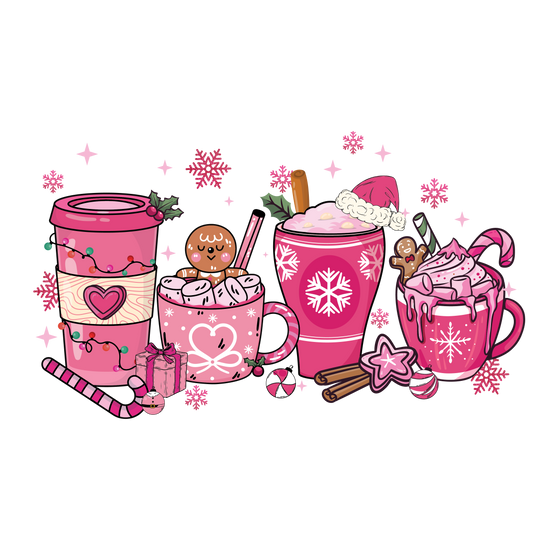 Coffee Christmas DTF Transfer