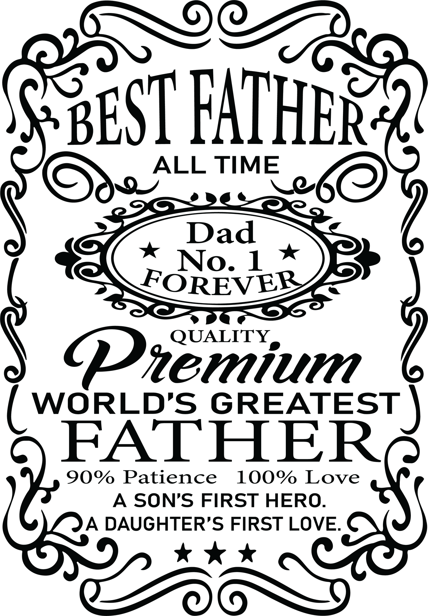 Best Father All Time DTF Transfer