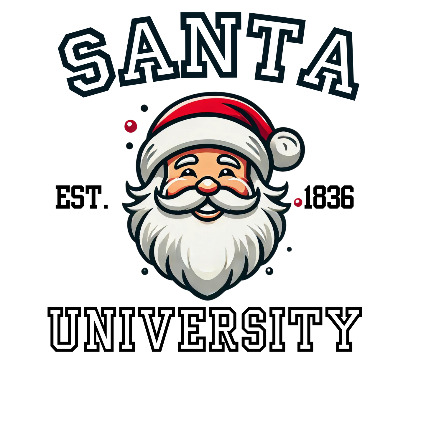 Santa University DTF Transfer