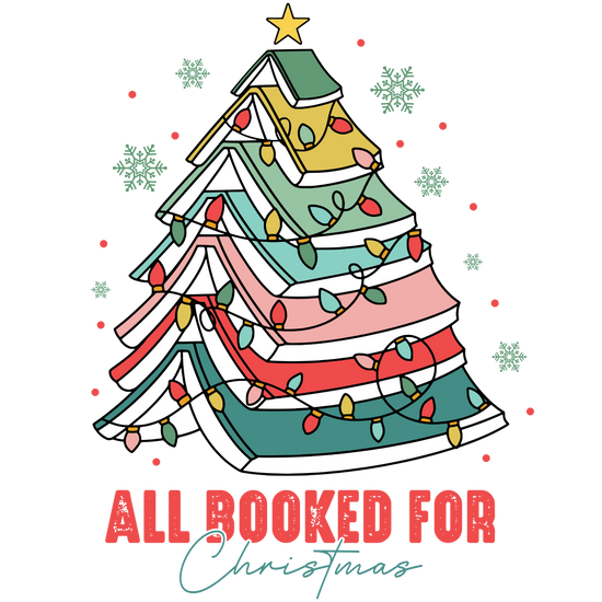 All Booked for Christmas DTF Transfer